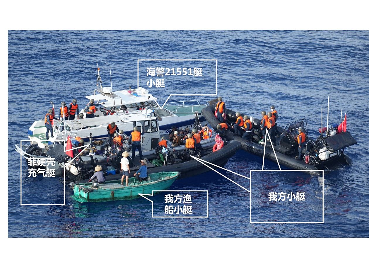 中菲南海冲突，知情人士：菲方向中国海警泼洒不明液体、投掷重物（组图） - 3