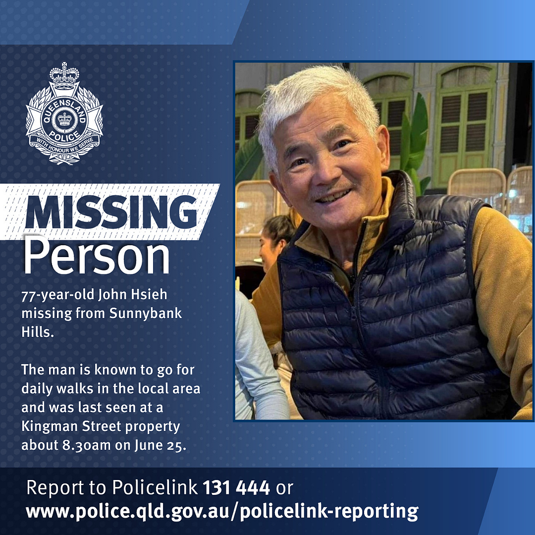 警方呼吁民众协助寻找一名失踪的77岁谢姓名亚裔男性（组图） - 1