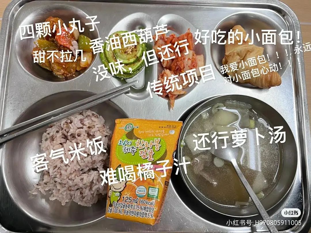 中国留学生在韩国大学食堂多吃两片肉，居然被公示？菜色还没海底捞小料丰富（组图） - 22