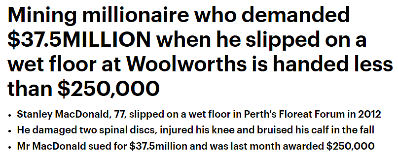 悉尼女子公园摔倒，起诉议会获赔$28万！曾有人在Coles一跤摔出百万（组图） - 27