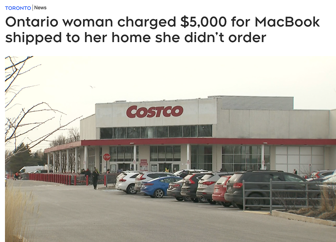 警惕！女子收到Costco寄来的苹果电脑，差点没了$5000（组图） - 1