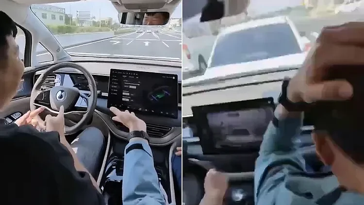 “别握方向盘 不要踩煞车”，BYD秀自动驾驶追尾（视频/图） - 1