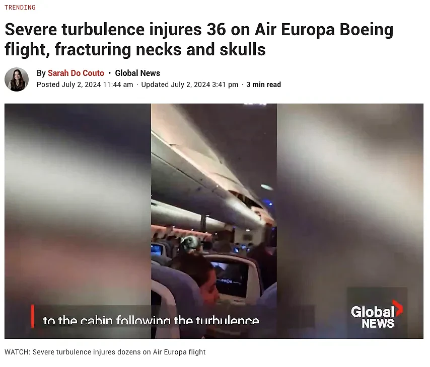 撞出大窟窿！波音飞机大事故：近40人受伤！多名乘客撞飞、有人卡行李架上了！喷的到处是血（组图） - 1