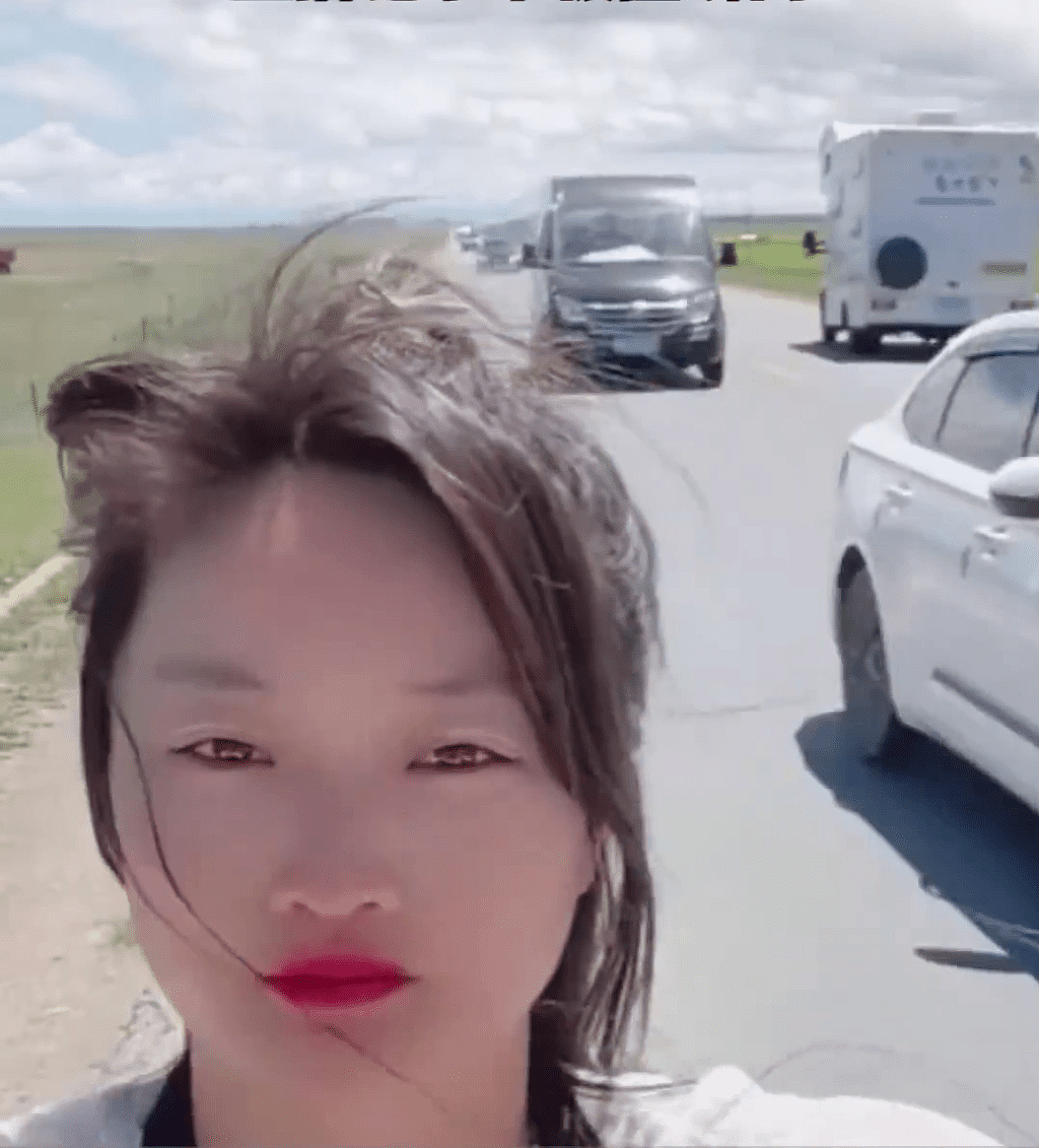 画面曝！女网红徒步西藏青藏线，路边拍摄被车撞险变死亡直播（视频/组图） - 3