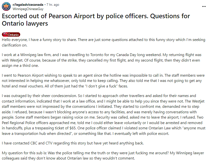 航班不飞了！华人乘客在机场一个行为被控“非法侵入“，差点被警察铐走（组图） - 3