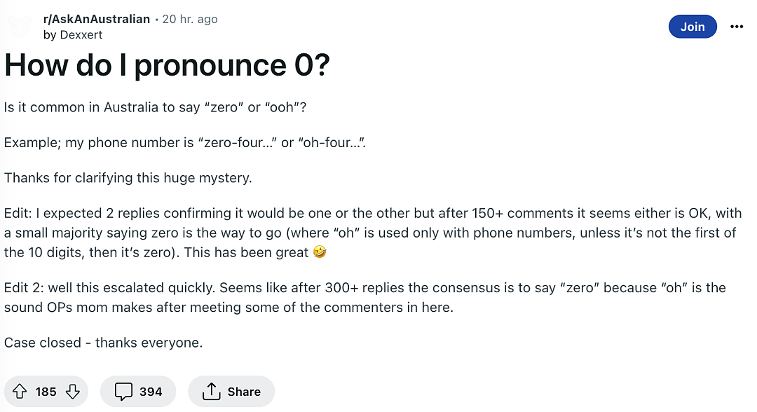 在澳洲，“0”应该怎么读呢？居然跟想的不一样！（组图） - 1
