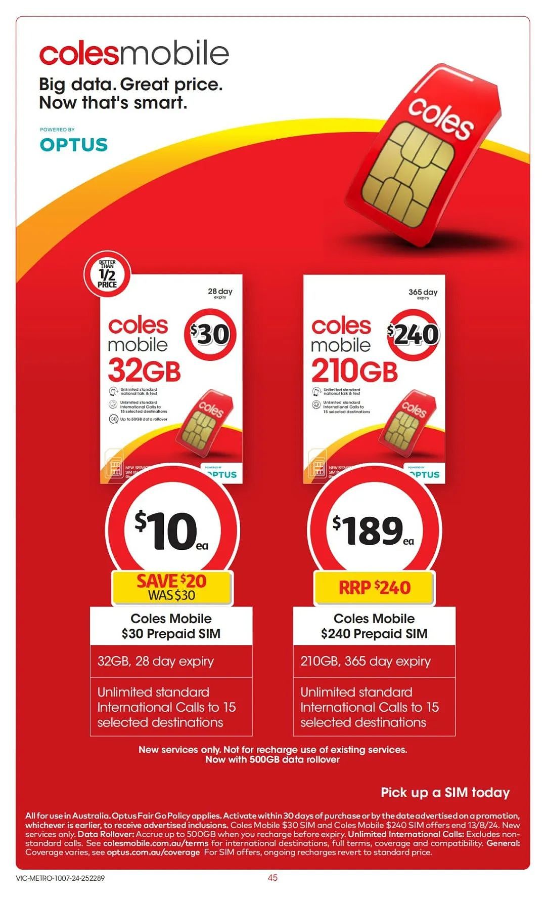 Coles 7月10日-7月16日打折，猪肉饺、红袋米半价（组图） - 45