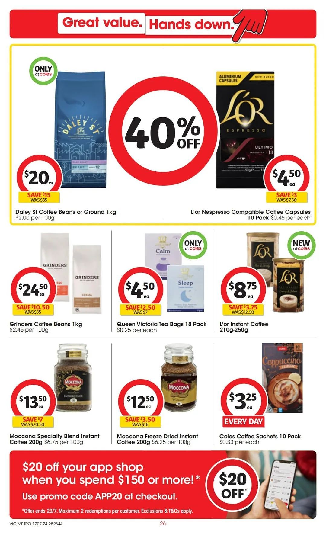 Coles 7月17日-7月23日打折，香菇干半价，羊前腿排12刀/kg（组图） - 26