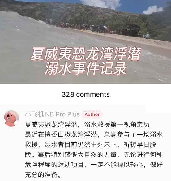 硅谷华人工程师在夏威夷浮潜溺水身亡！华人网友亲历救援过程....（视频/组图） - 2