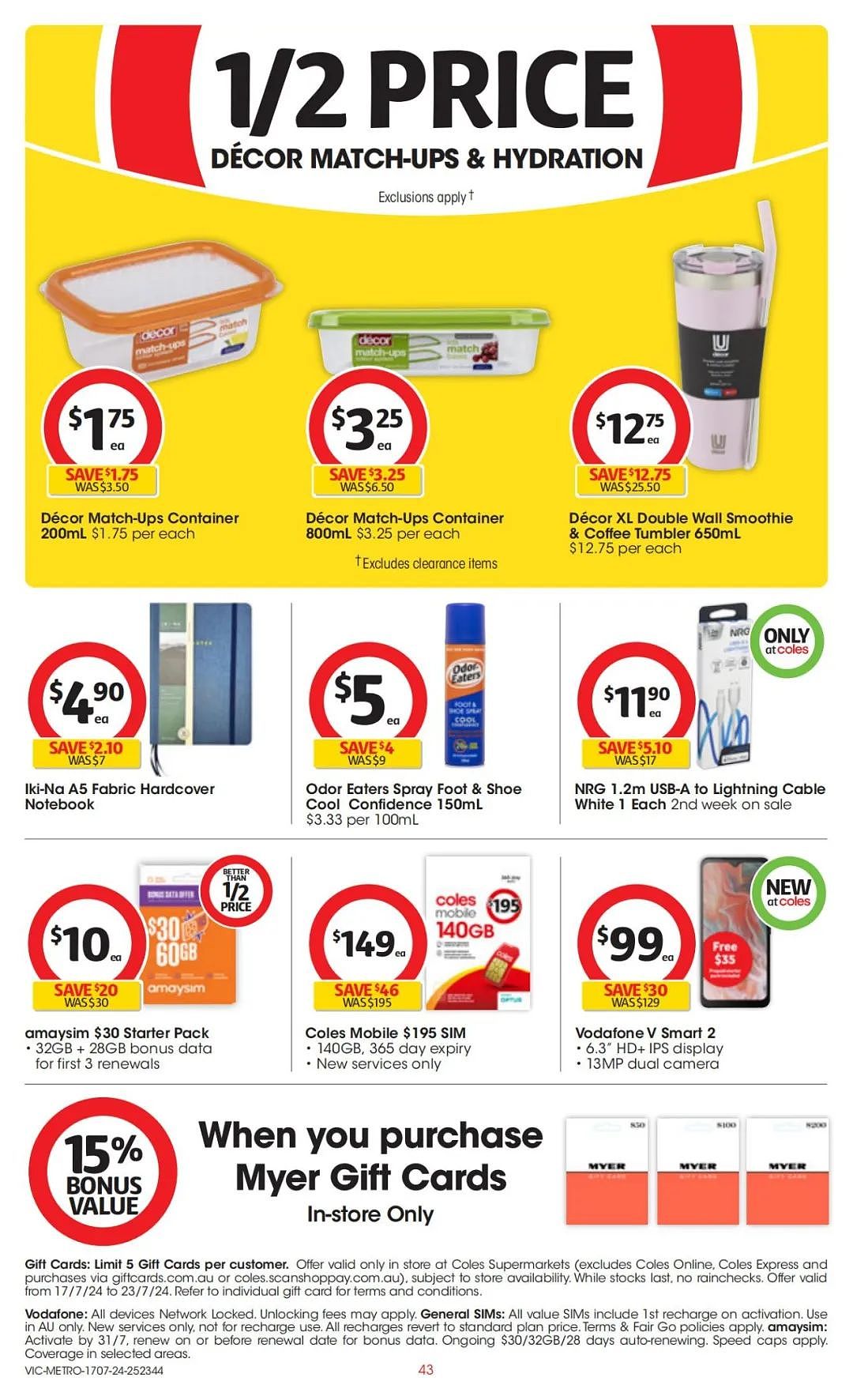 Coles 7月17日-7月23日打折，香菇干半价，羊前腿排12刀/kg（组图） - 43