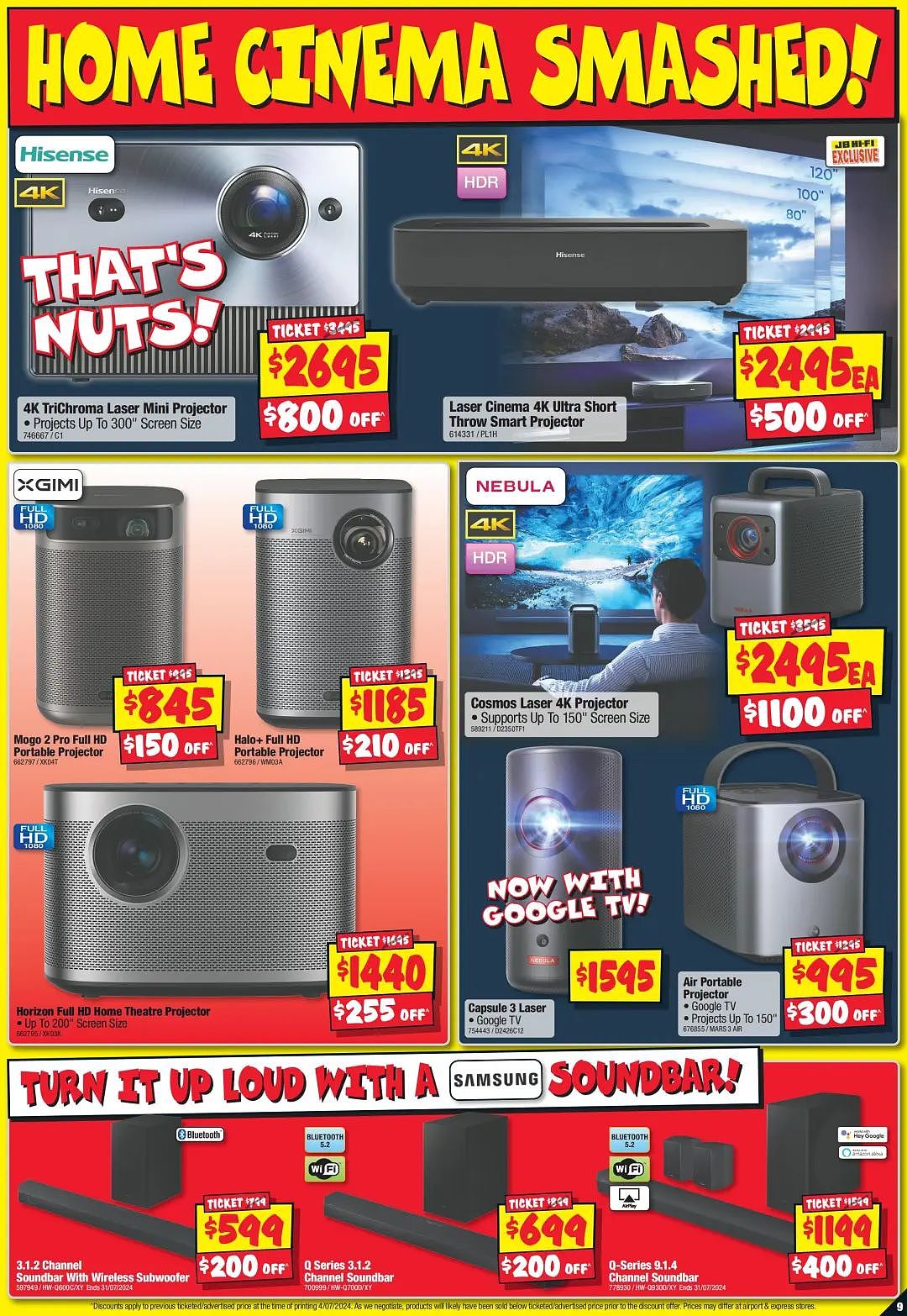 JB Hi-Fi 折扣 | 索尼无线降噪耳机$1XX，海信4k迷你投影仪直降$800（组图） - 9