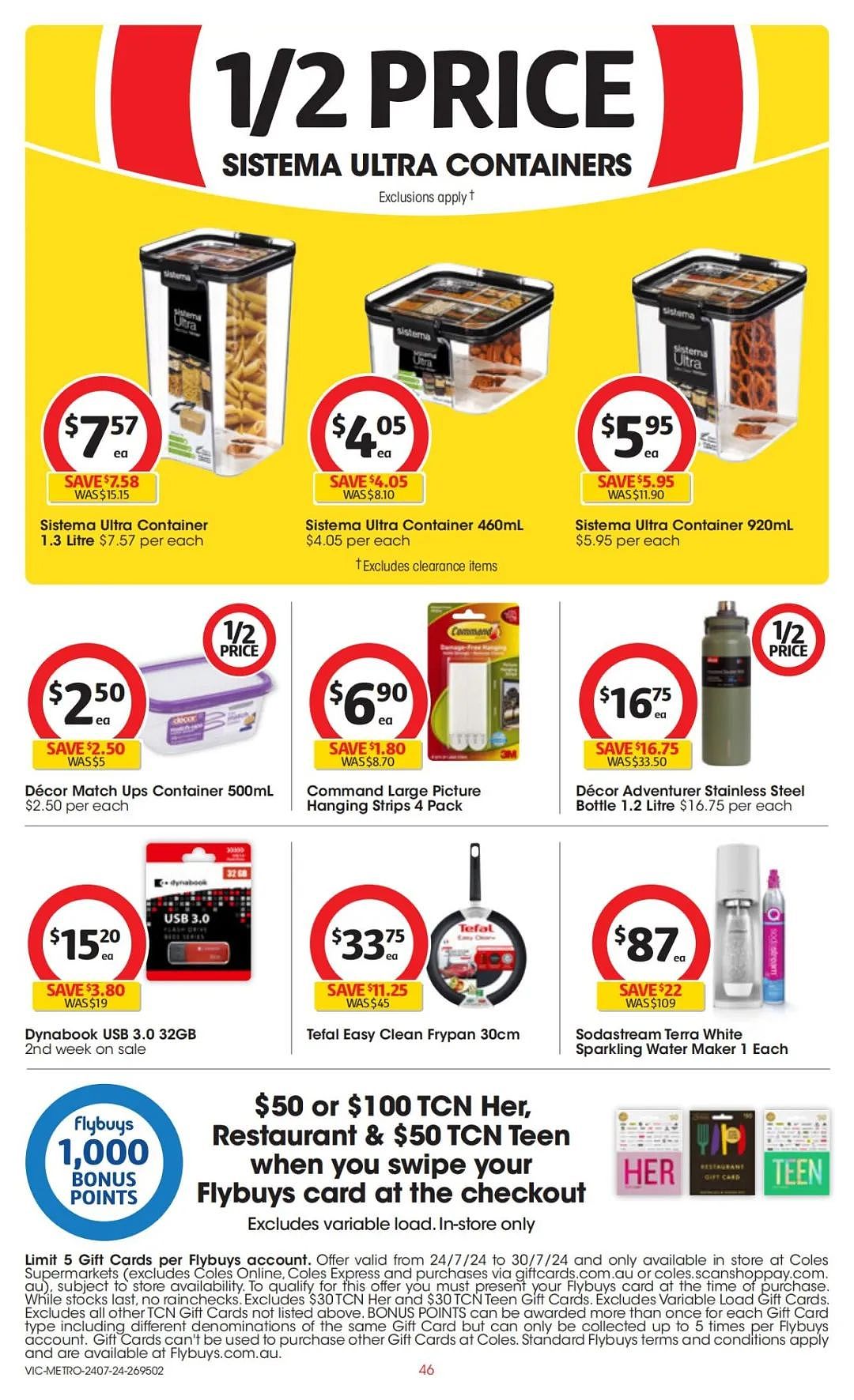 Coles 7月24日-7月30日打折，洗护半价专场、黄油鸡饭半价（组图） - 46