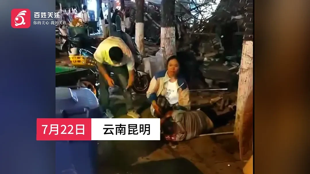 昆明街边招牌跌落，致3死7伤！女子哭诉：6岁大女儿离世，4岁小女儿还在ICU（组图） - 3