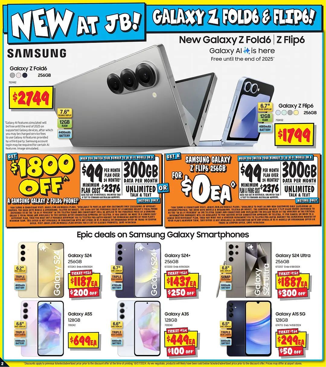 JB Hi-Fi 折扣 | 三星 Z Flip6折叠屏手机$1799，Roomba扫地机器人$769（组图） - 2