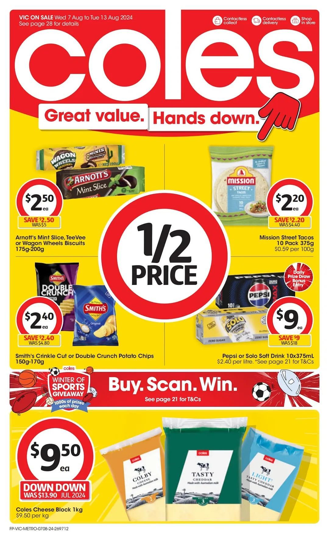 Coles 8月7日-8月13日打折，红袋米、鱿鱼条半价（组图） - 1