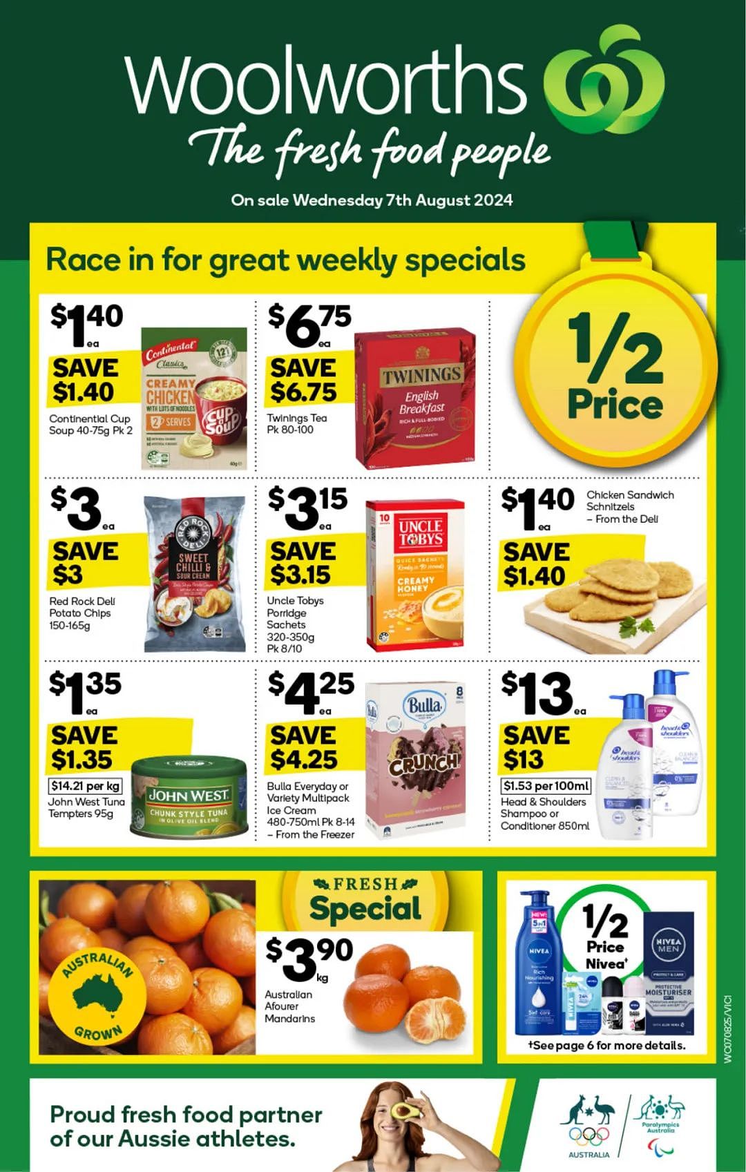 Woolworths 8月7日-8月13日打折，香肠、肉派、高汤半价（组图） - 1