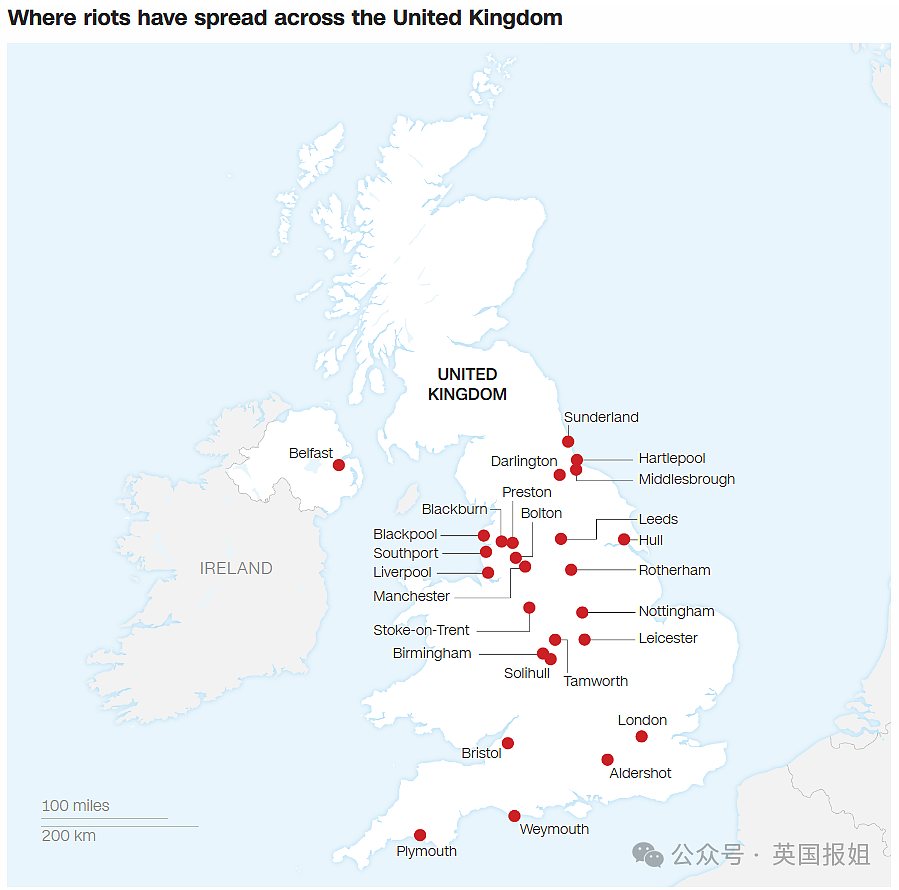 英国大乱！疑17岁移民少年乱刀捅死3名小女孩引爆众怒，暴力烧车袭警砸店事件蔓延全国（组图） - 3