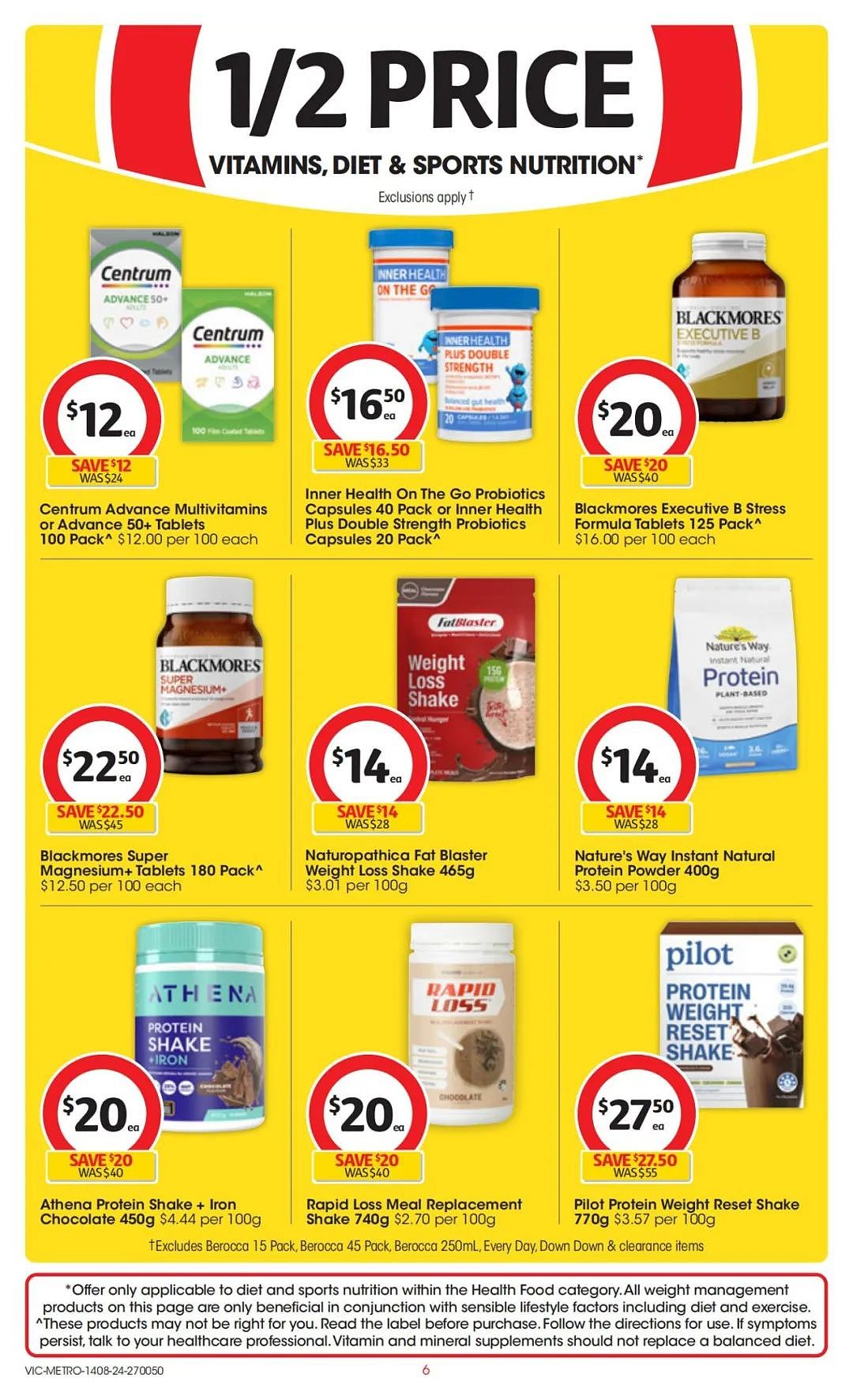 Coles 8月14日-8月20日打折，香草考拉蛋糕、花生酱、益生菌、能量水全场半价（组图） - 6