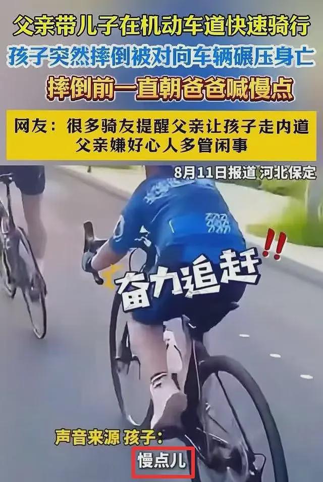 河北父亲带儿子骑行，男孩遭碾压身亡，司机被逼下跪！评论区炸了（视频/组图） - 3