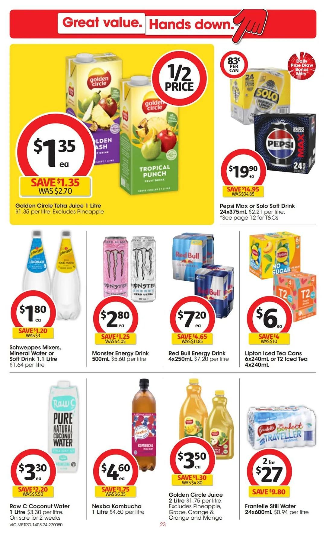 Coles 8月14日-8月20日打折，香草考拉蛋糕、花生酱、益生菌、能量水全场半价（组图） - 23