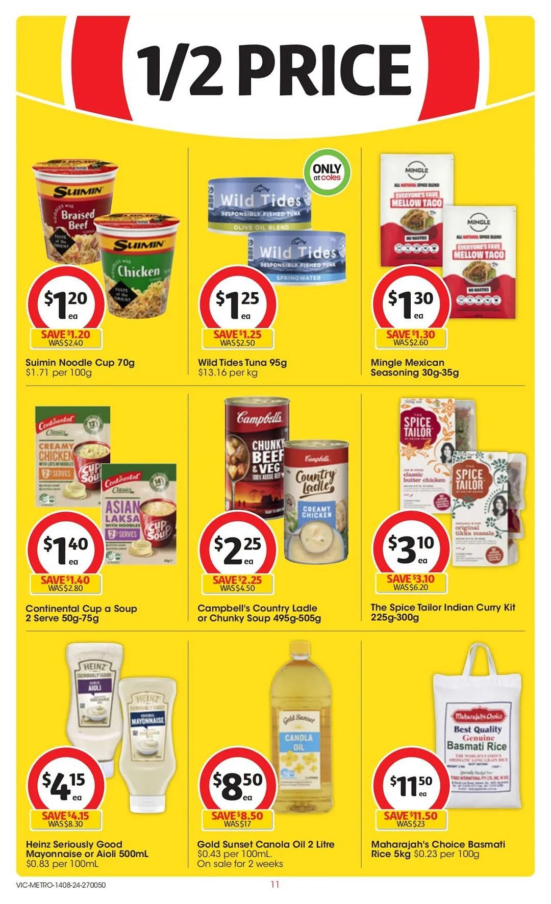 Coles 8月14日-8月20日打折，香草考拉蛋糕、花生酱、益生菌、能量水全场半价（组图） - 11