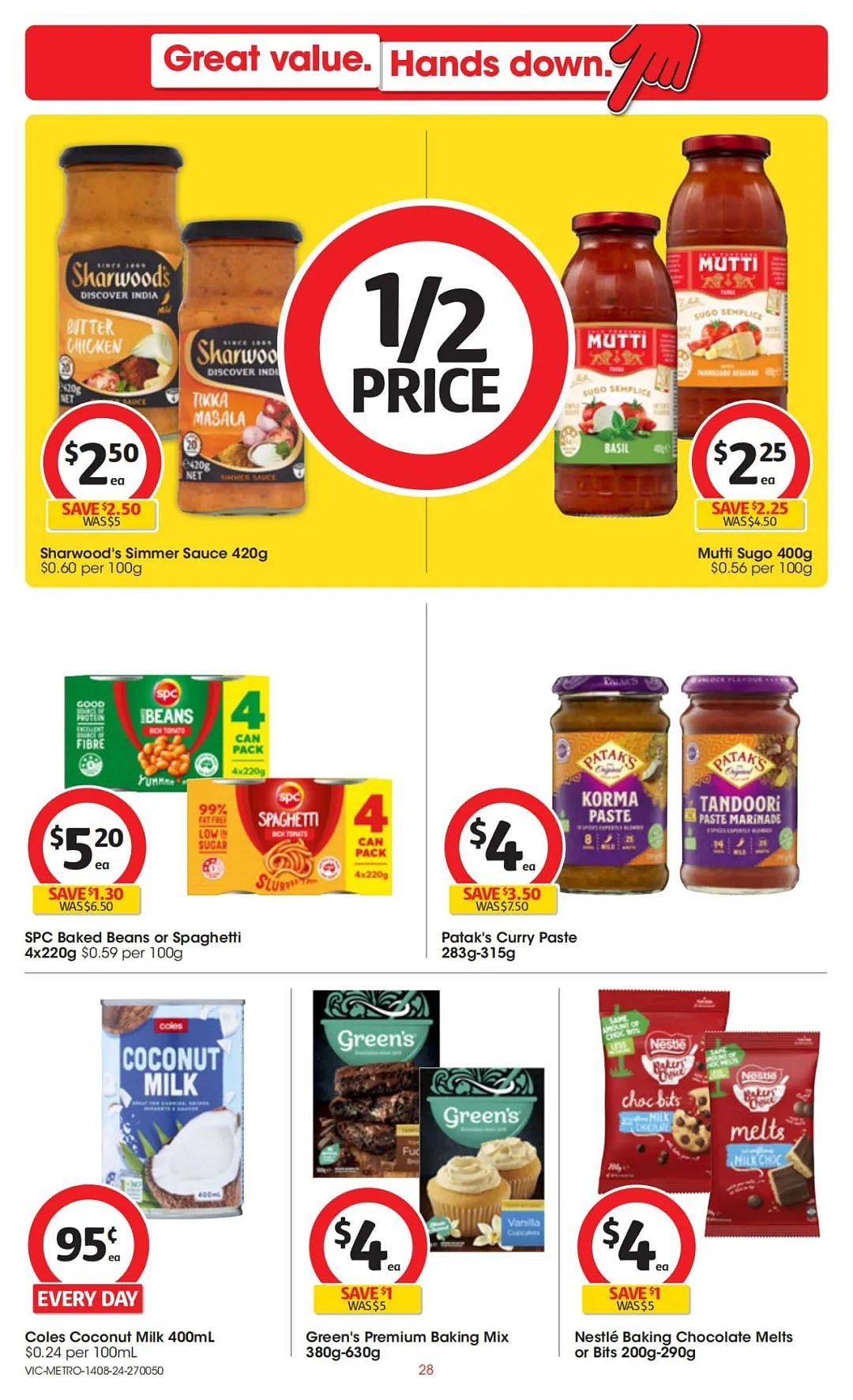 Coles 8月14日-8月20日打折，香草考拉蛋糕、花生酱、益生菌、能量水全场半价（组图） - 28