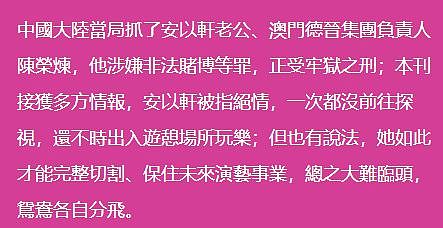 曝安以轩从未到监狱探视陈荣炼，闺蜜发声揭内幕：怕孩子无人照顾（组图） - 3