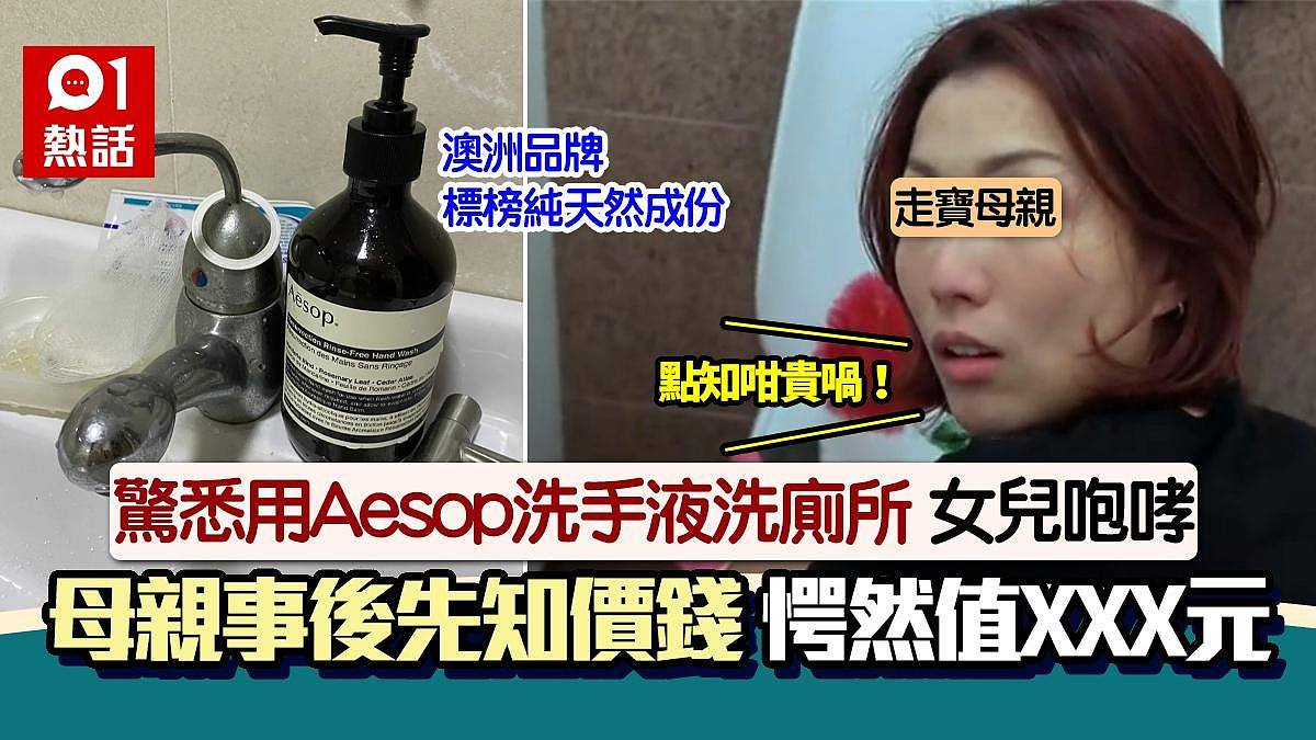 澳洲Aesop洗手液变厕所清洁剂！女儿惊悉狂骂，母亲愕然︰原来要$XXX（组图） - 1