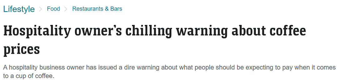 咖啡涨到$8才合理！澳洲咖啡店主：未来2年是餐饮业至暗时刻！（组图） - 1