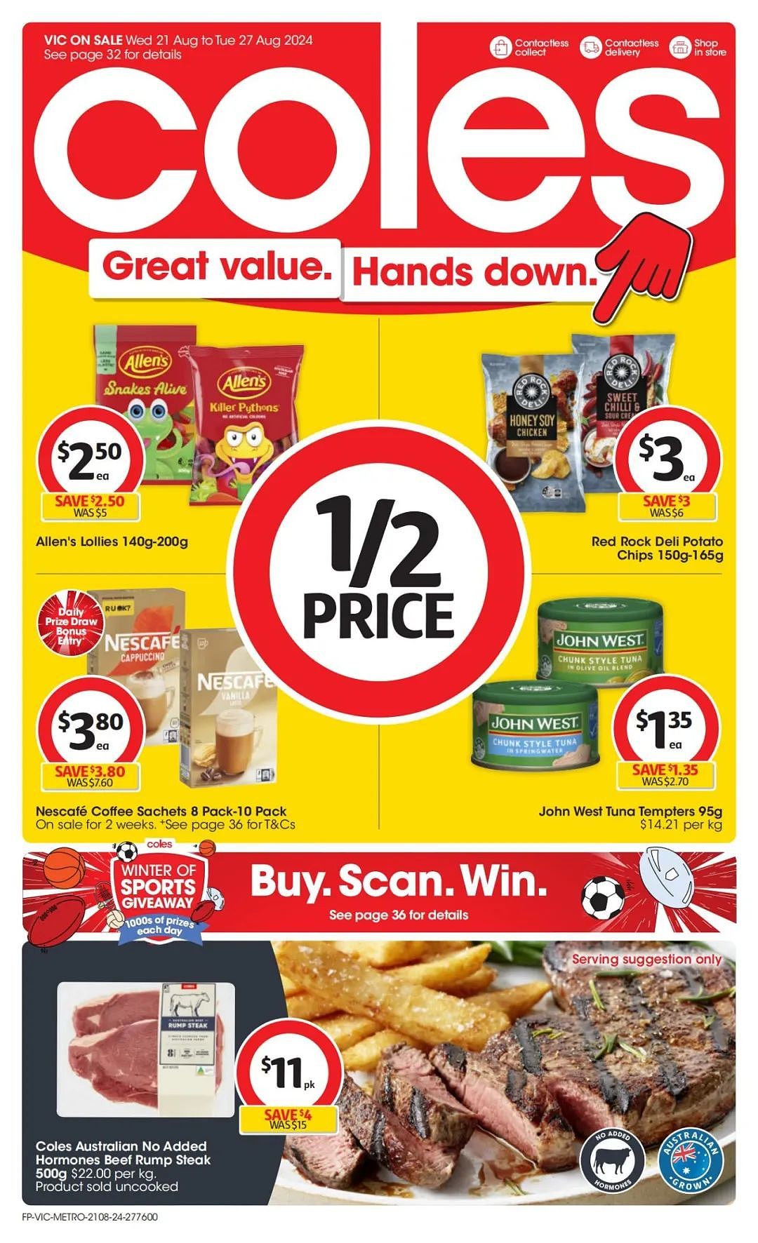 Coles 8月21日-8月27日打折，冷冻虾仁半价（组图） - 1