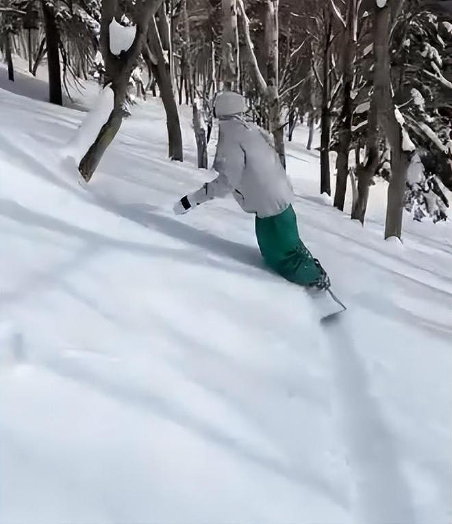 “沪上皇”秦奋苦练滑雪，空中翻腾很帅，和王思聪同样优秀（组图） - 9