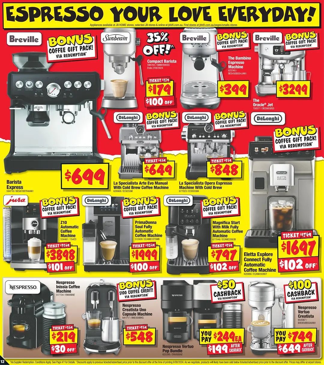 JB Hi-Fi 折扣 | SONY无线蓝牙耳机$379，sunbeam咖啡机$179（组图） - 12