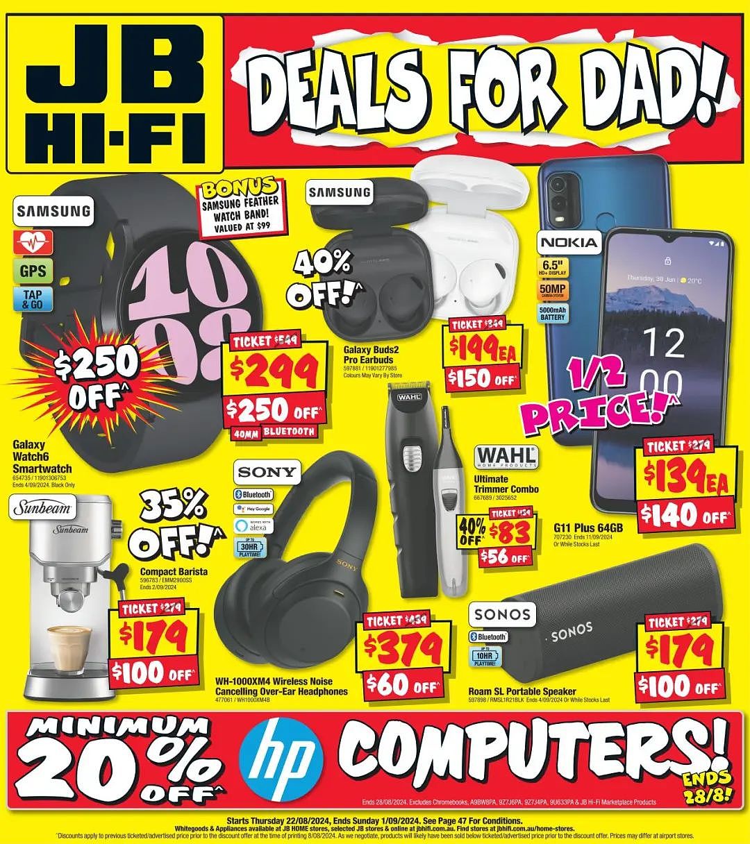 JB Hi-Fi 折扣 | SONY无线蓝牙耳机$379，sunbeam咖啡机$179（组图） - 1