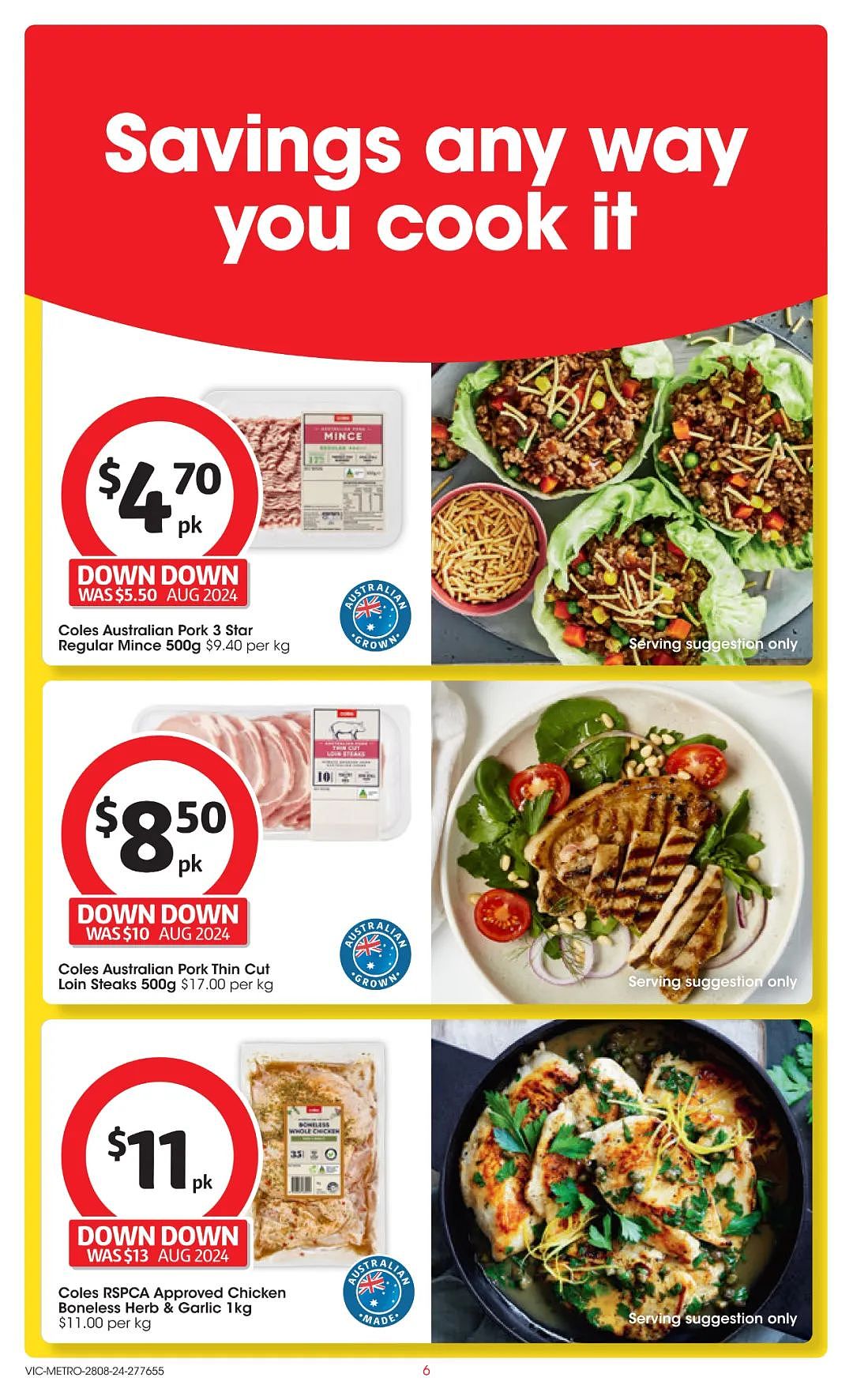 Coles Woolworths  8月28日-9月3日打折，猪肉包、猪肉饺半价（组图） - 6