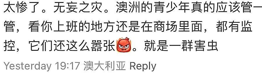 “我有点绝望！”中国女生在澳商场追贼遇袭，被一拳打断鼻骨，网友怒批“一群害虫”，还有teens“砍刀帮”华人区商场内暴走（组图） - 9