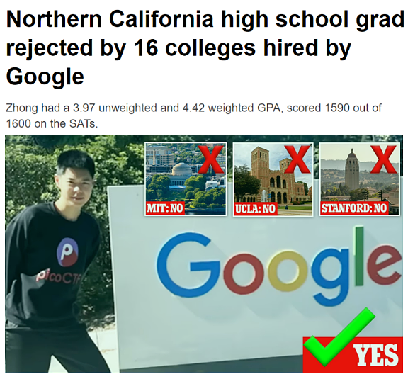 遭16所大学拒收，华裔高中生被Google破格高薪聘用（组图） - 1