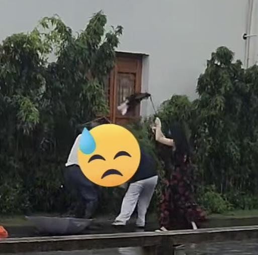 苏州男当街捅人，碎花裙靓女持雨伞阻拦！网民盛赞：当代花木兰（视频/组图） - 2