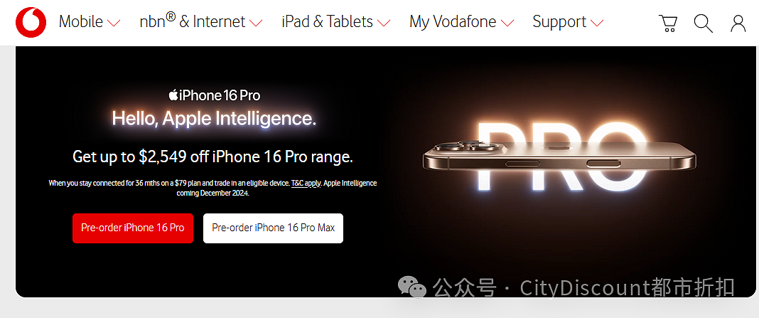 最高减去2549刀！【Vodafone】iPhone16系列手机合约特价（组图） - 2