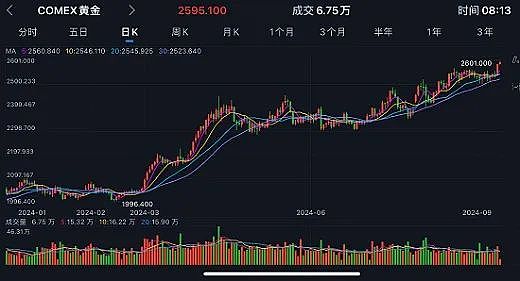 美、日两国9月利率决议下周出台外汇市场或再迎风云激荡一周  黄金期货价格首次触及2600美元大关 澳洲股市重返历史高位（组图） - 3