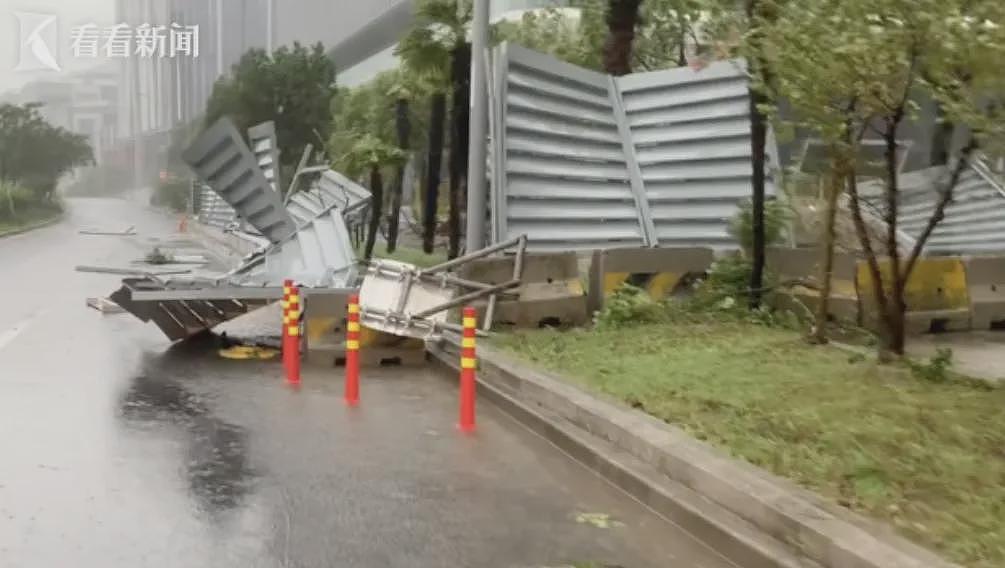 台风已登陆！树木连根拔起！感觉风雨还行？NO，上海主城区恰好在“贝碧嘉”的危险半圆内（组图） - 2