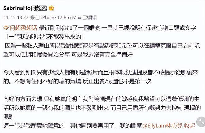 何超盈发文回应近照瘦脱相：我正在康复，感谢何超琼拉自己一把（组图） - 13