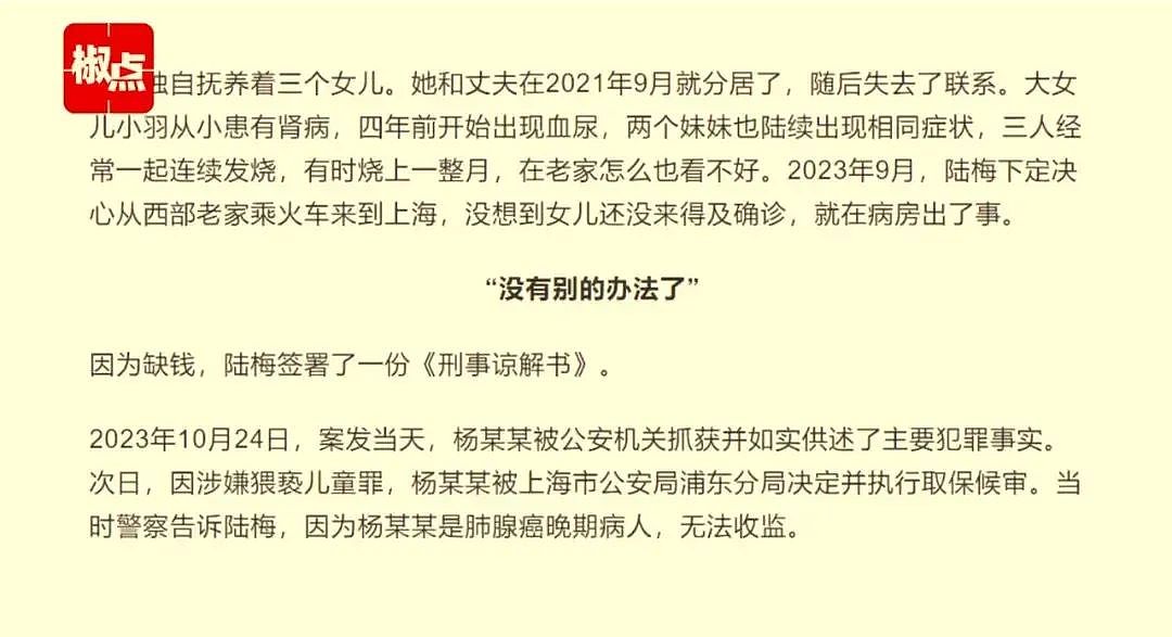 9岁女孩住院期间被61岁癌症老头伤害猥亵，亲妈收钱原谅后和解金看怒我了（组图） - 6