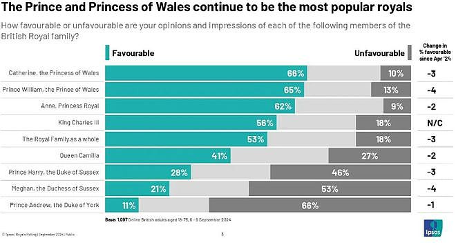 英国王室最受欢迎成员排行榜　凯特好感度66%夺冠，垫底的是“他”（组图） - 5