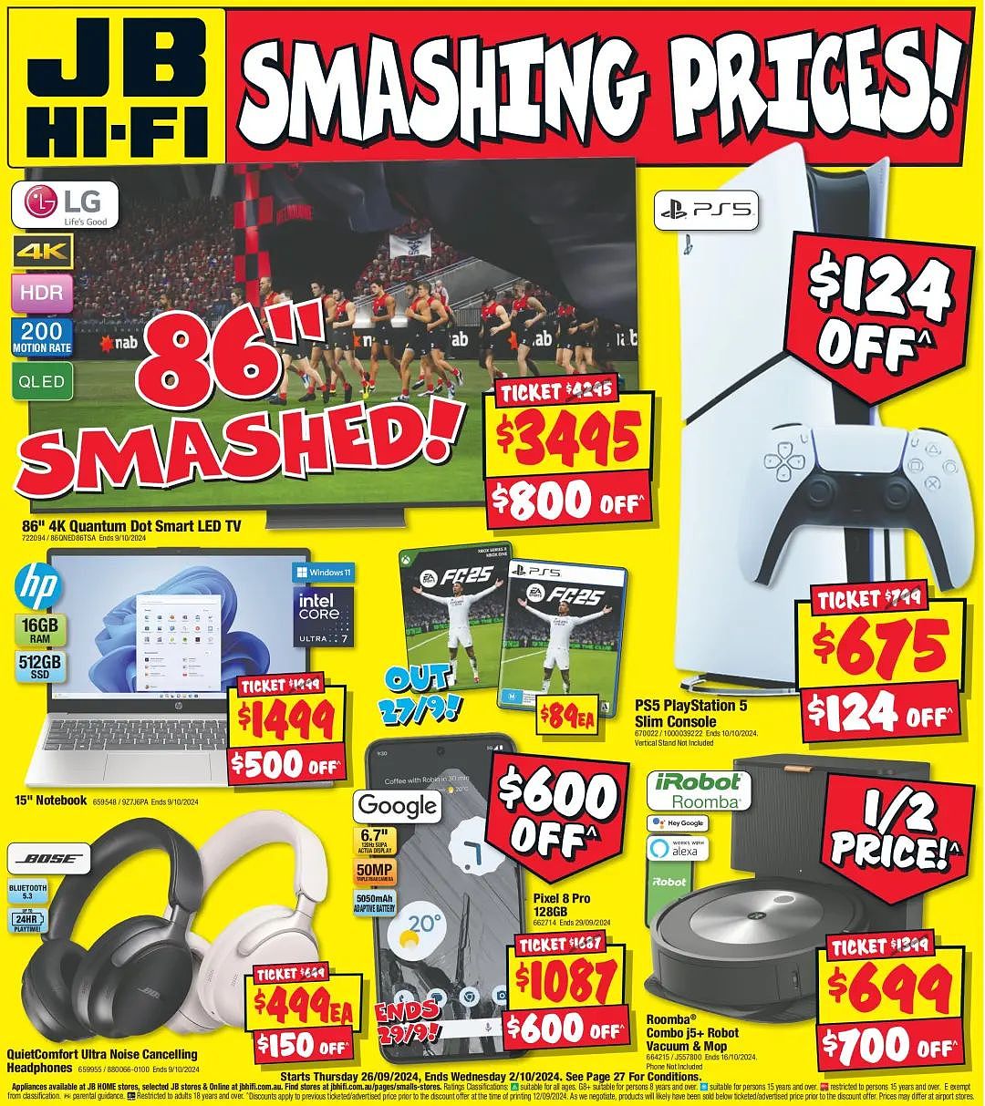 JB Hi-Fi 折扣 | PS5立省$124，Roomba扫地机器人5折！（组图） - 1