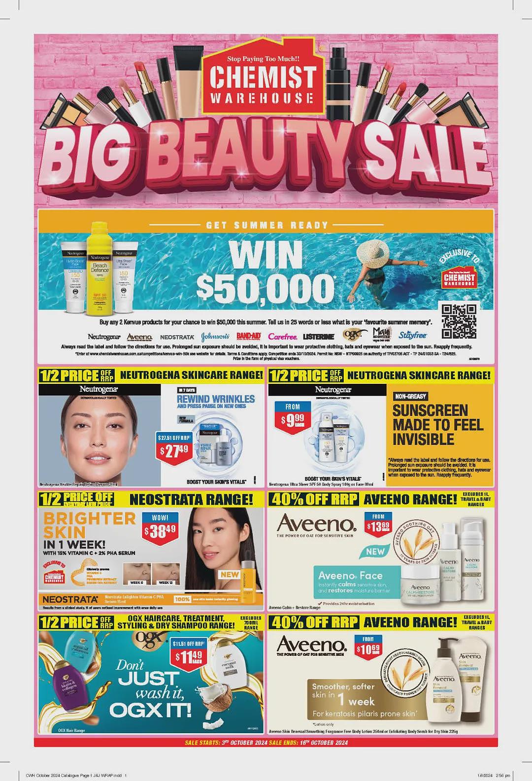 又逢良心周期！【Chemist Warehouse】药店 10月3日至16日优惠目录（组图） - 1