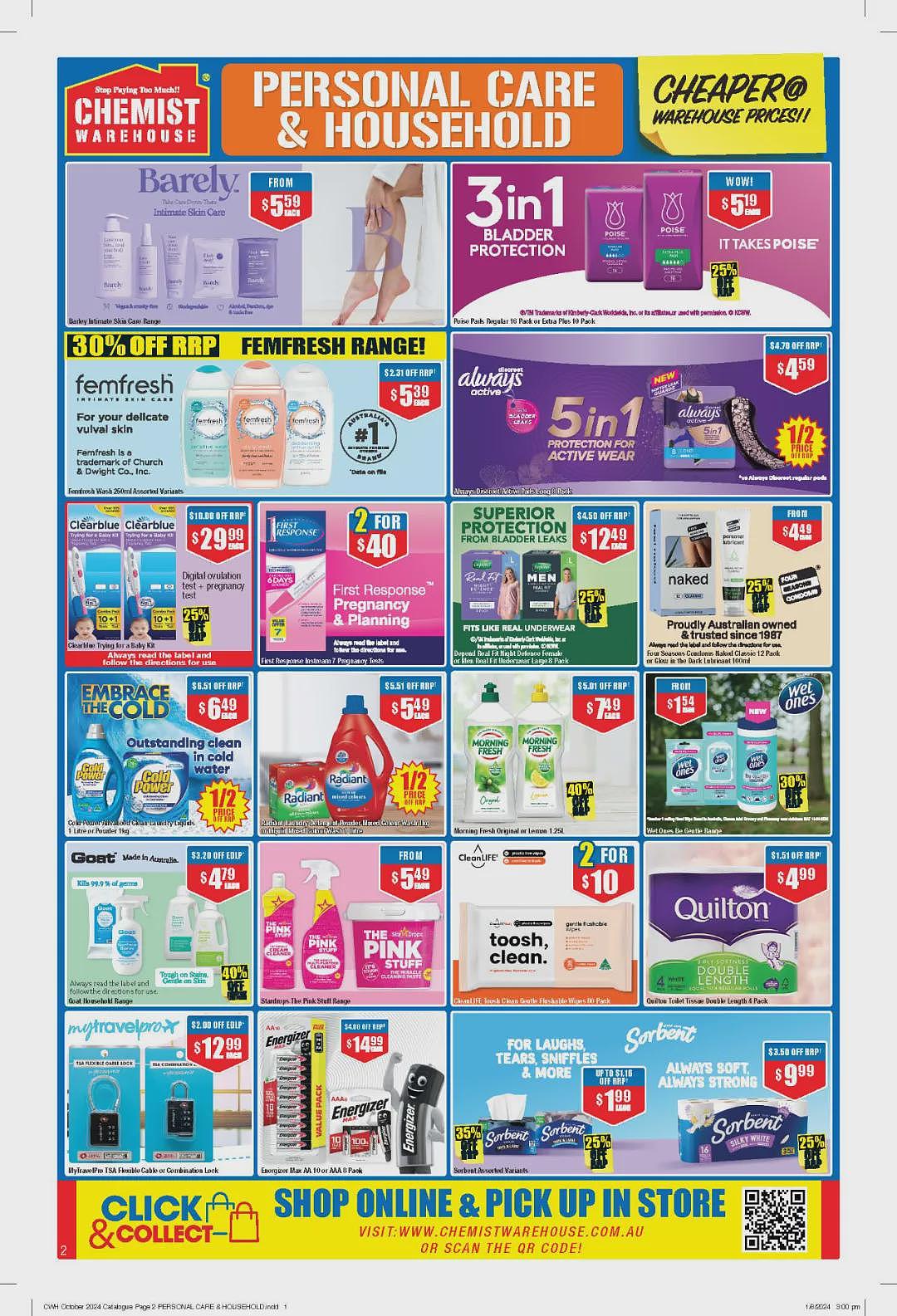 又逢良心周期！【Chemist Warehouse】药店 10月3日至16日优惠目录（组图） - 2