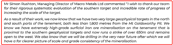 【异动股】年内上涨超7倍！Macro Metals (ASX：M4M) 启动赤铁矿钻探股价再度飙升 - 4