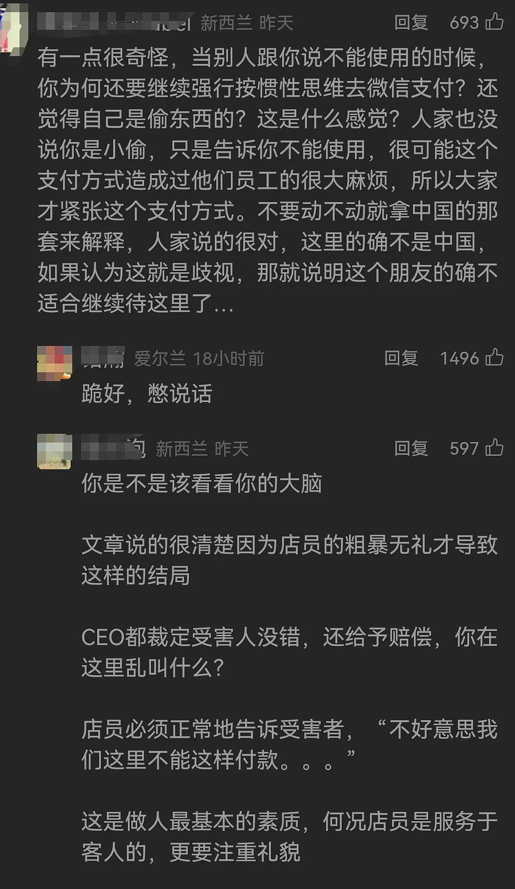 “这不是中国！以后别来了！”华人出国购物被店员怒斥，发帖曝光反被国内网友喷（组图） - 5