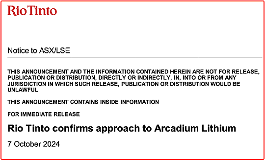 【异动股】力拓证实收购传闻！锂矿股Arcadium Lithium(ASX：LTM) 暴涨46%，市值突破65亿澳元 - 3