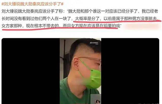 秦岚被曝与魏大勋分手！女方疑似已有新男友，45岁事业爱情再“丰收”（组图） - 1